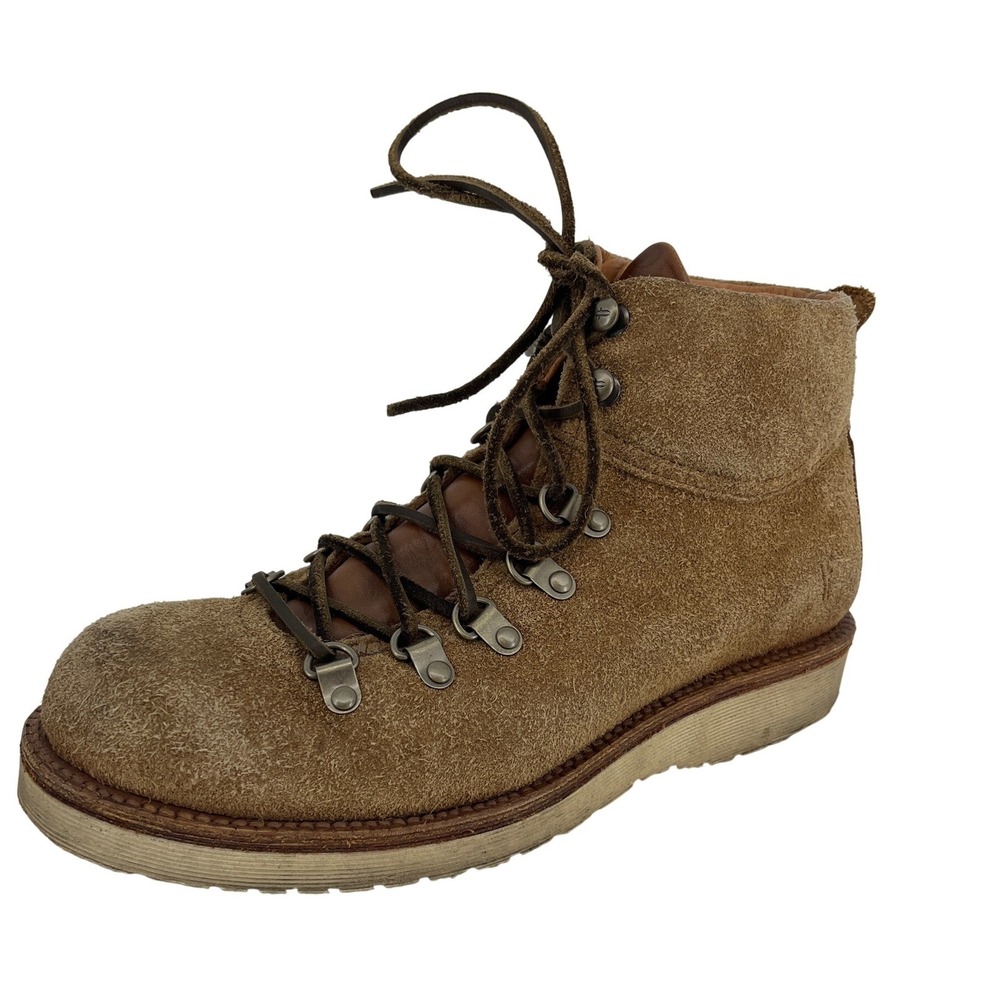 Frye Mountain Hiking‎ Boots Mens 8.5 Tan Suede Vibram Gumlite 81120